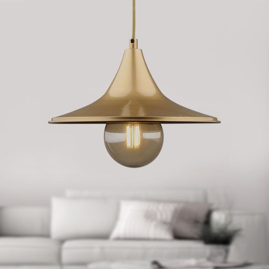 Megapap Silia Κρεμαστό Φωτιστικό Χρυσό 27x27x65εκ.
