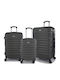 Forecast Hartschalen Koffer Grau Maximale Höhe 75cm mit 4 Rädern Set 3 Stück