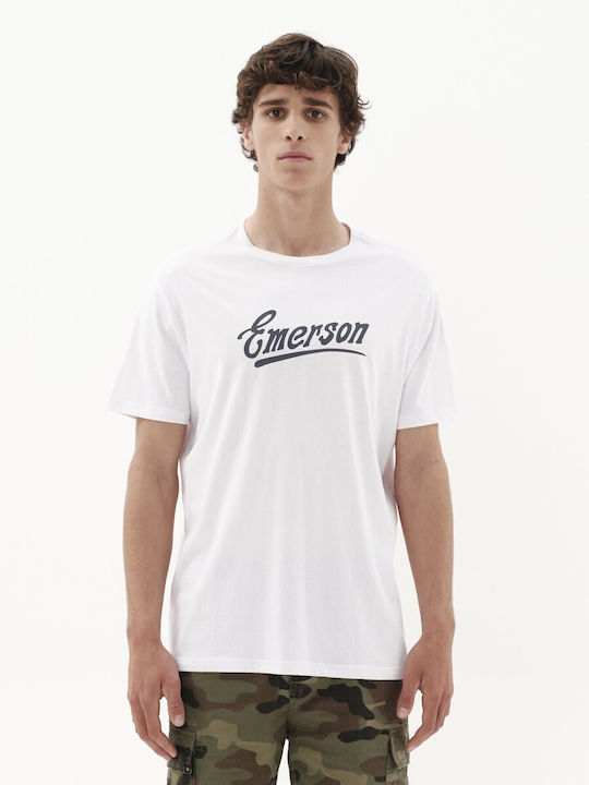 Emerson Ανδρικό T-shirt Λευκό με Στάμπα