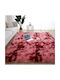 My Home Luxury Rutschfest Teppich Rechteckig Zottelig Synthetisch,Polyester/Cotton/Leather Rot