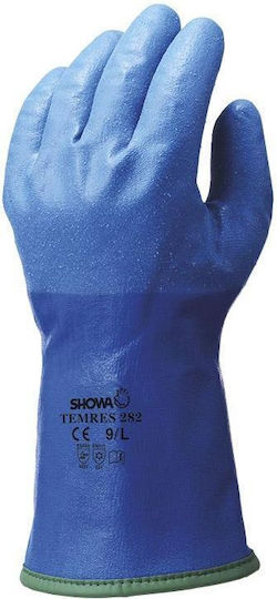 Showa Temres 282 Γάντια Εργασίας Μπλε Νιτριλίου
