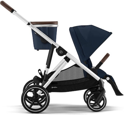 Cybex Gazelle S Slv Cărucior pentru Bebeluși Potrivit pentru Nou-născut Argintiu-Albastru oceanic 12.6kg