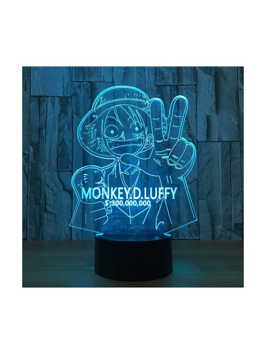 One Piece Monkey D. Luffy Figure Decorative Table Lamp 3D Illusion