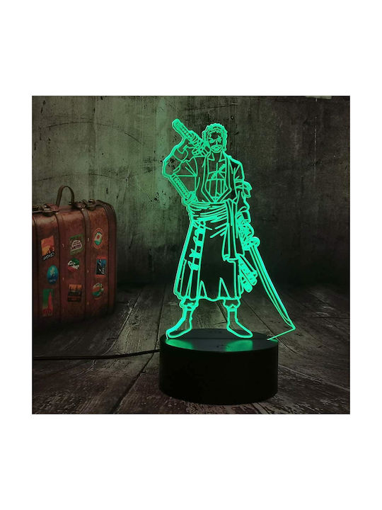 Wekity Roronoa Zoro Decorative Lamp 3D Illusion