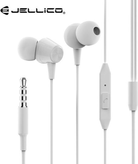 Jellico X4A In-ear Handsfree με Βύσμα 3.5mm Λευκό