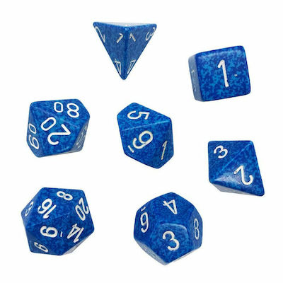 Chessex Speckled Polyhedral Dice Water 7pcs 25306