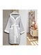 Lino Home Kids Hooded Bathrobe Grey / White