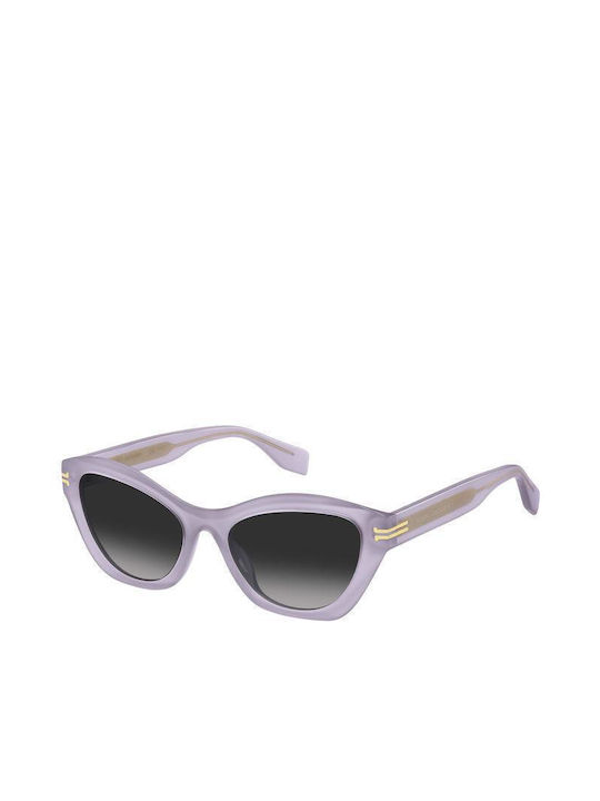 Marc Jacobs Women's Sunglasses with Purple Plastic Frame and Gray Gradient Lens MJ 1082/S 789/9O