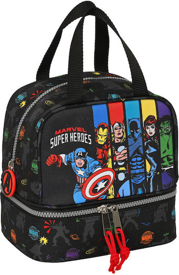 Genți De Prânz Pentru Copii De Mână Negru Avengers 20x15x20cm