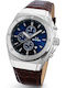 TW Steel Ανδρικό Ρολόι 44mm Χρονογράφος Μπαταρίας με Καφέ Δερμάτινο Λουράκι