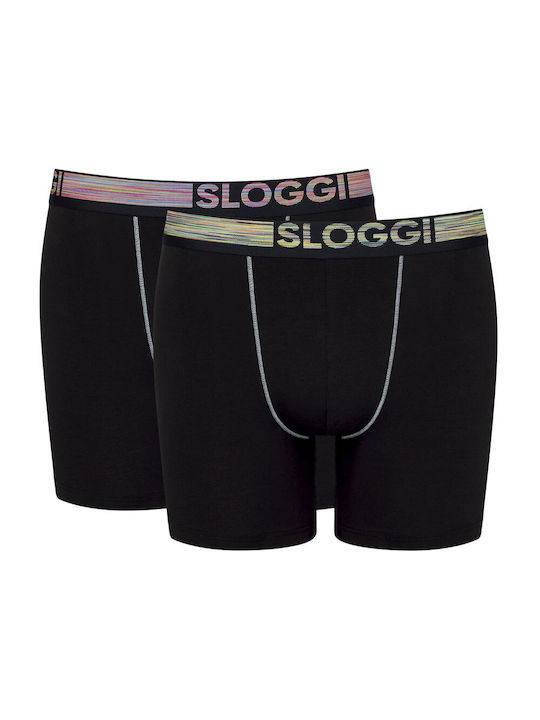 Sloggi Herren Boxershorts Mehrfarbig 2Packung