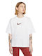 Nike Damen Sportlich T-shirt Weiß