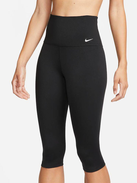 Nike Dri-Fit One Training Γυναικείο Capri Κολάν Ψηλόμεσο Μαύρο