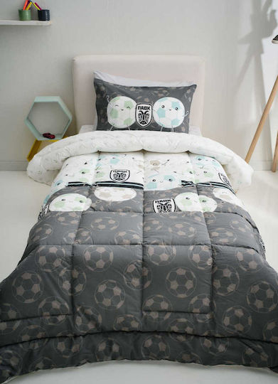 Vesta Home Kids Duvet Single PAOK Black 160x230cm Vesta Home Kids Duvet Single PAOK Black 160x230cm