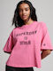 Superdry Code Core Γυναικείο Αθλητικό T-shirt Marne Pink