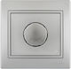 Lezard Επιτοίχιος Διακόπτης Dimmer με Πλαίσιο LED Περιστροφικός 250W σε Ασημί Χρώμα