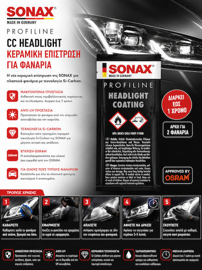 Sonax Profiline Cc Acoperire Ceramică Pentru Faruri 5ml