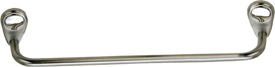 Gloria Viside Single Wall-Mounted Bathroom Rail Silver