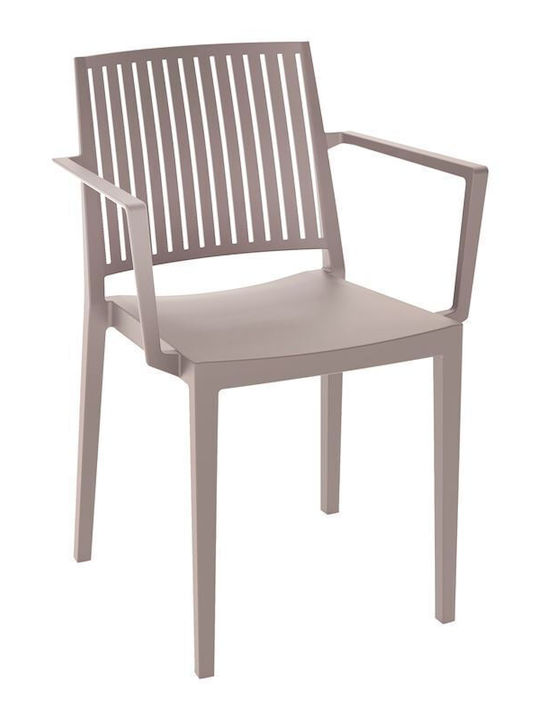 Καρέκλα Εξωτερικού Χώρου Πολυπροπυλενίου Carmen Sand 60τμχ 58x55x82εκ.