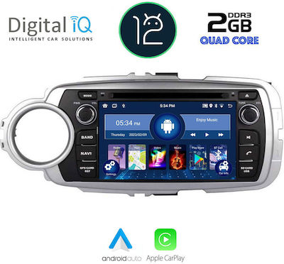 Digital IQ Car Audio System for Toyota Yaris 2011-2020 (Bluetooth/USB/AUX/WiFi/GPS/Apple-Carplay/CD) with Touch Screen 7"