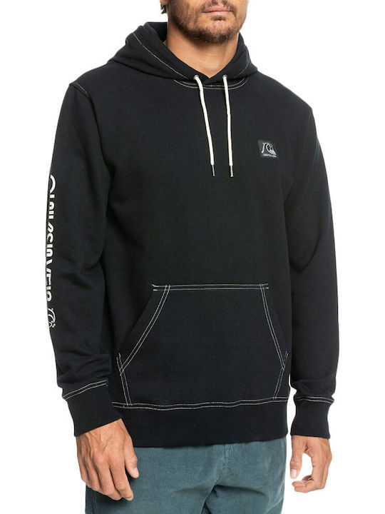 Quiksilver Men's Sweatshirt Jacket with Hood and Pockets Black