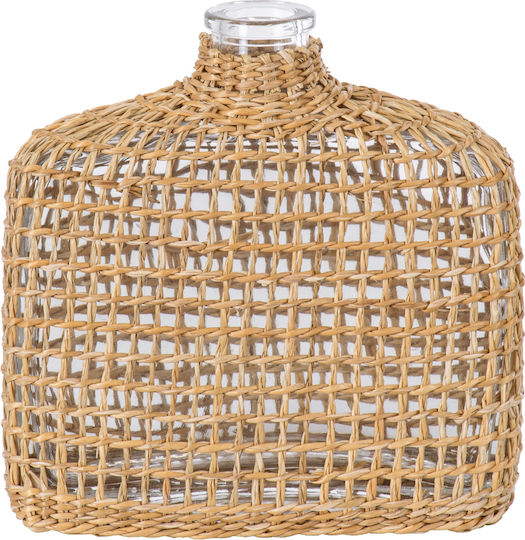GloboStar Vază Din Sticlă Mandy Transparentă 14.5x4.5xÎnălțime 14.5cm GloboStar Vază Din Sticlă Mandy Transparentă 14.5x4.5xÎnălțime 14.5cm