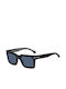 Hugo Boss Men's Sunglasses with Black Tartaruga Plastic Frame and Blue Lens HG 1501/S INA/KU