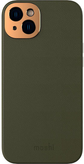 Moshi Napa Slim Umschlag Rückseite Synthetisches Leder Juniper Green (iPhone 14 Plus)