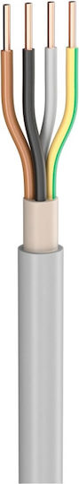 Nexans A05VVU Netzkabel NYM mit Kabeleigenschaften 4x1.5mm² in Grau Farbe 1m