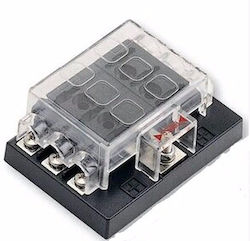 Osculati Boat Fuse Box 150A / 12-24V 6 Fuses with Transparent Cover