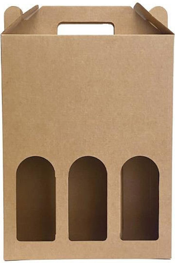 Next Cutie Cadou pentru Vinuri Hârtie Cutie pentru sticlă pentru Cadou Bej 25.5x8x34cm.