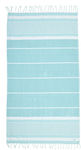 Inart Ble Beach Pareo with Fringes Light Blue 170x90cm