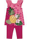Kinder-Set mit Leggings Sommer 2Stück Fuchsie