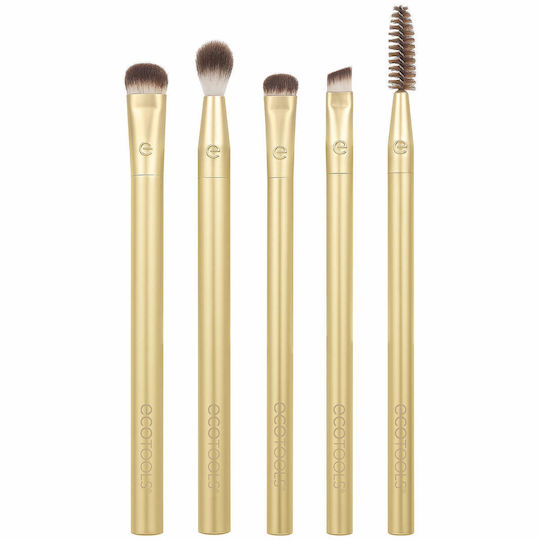 EcoTools Σετ με Πινέλα Μακιγιάζ από Συνθετική Τρίχα Precious Metals Brightening Eye 5τμχ