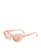 Oscar & Frank Suga Baby Sunglasses with Gloss Black Plastic Frame and Pink Mirror Lens