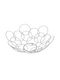 Kesper Metallic Fruit Bowl Silver 36x36x13cm