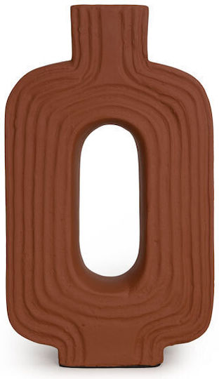 Soulworks Stone Vase Leda Terracotta Diameter 20.5xHeight 36cm