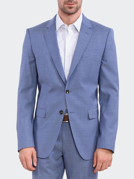 Hugo Boss Men's Suit Jacket Slim Fit Light Blue