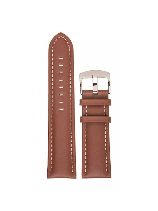 Tzevelion Leather Strap Tabac Brown 24mm