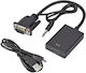 Powertech Konverter 3.5mm / VGA weiblich zu HDMI männlich 1Stück PTH-078