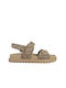 Guess Damen Flache Sandalen in Beige Farbe