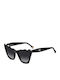 Carolina Herrera Women's Sunglasses with Black Plastic Frame and Gray Gradient Lens HER 0129/S 80S/9O