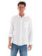 Hugo Boss Men's Shirt Long Sleeve Linen White