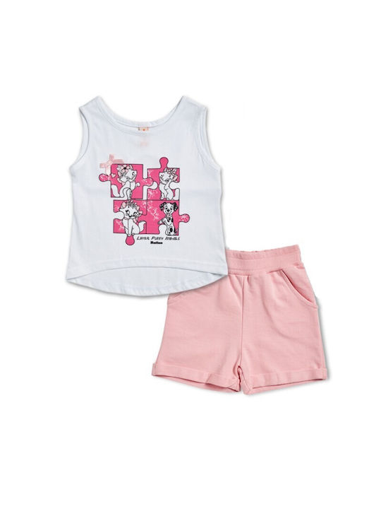 Trax Kids Set with Shorts Summer 2pcs White