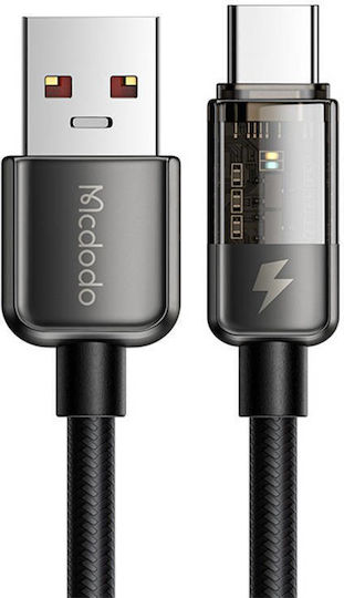 Mcdodo CA-3150 Braided USB 2.0 Cable USB-C male - USB-A 66W Μαύρο 1.2m CA-3150