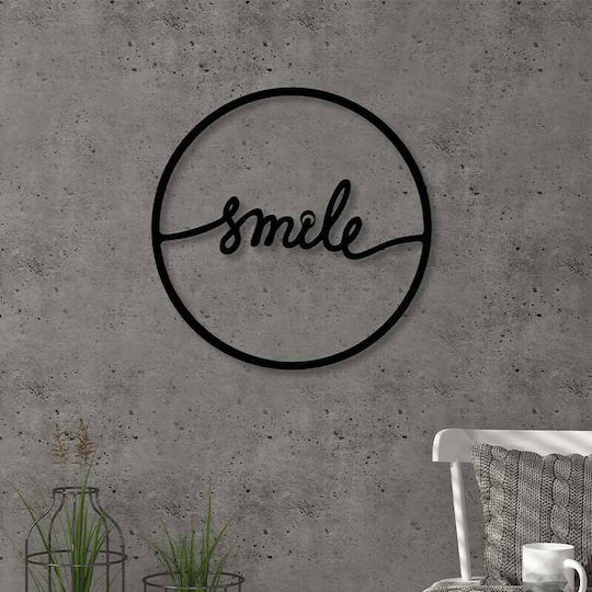 Megapap από Μέταλλο Smile Μαύρο 45x2x45cm
