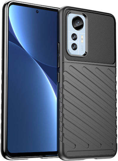 Hurtel Thunder Задна корица Силикон Черен (Xiaomi 12 Lite)
