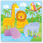 Party Napkins Wild Animals Multicolored 12x12cm. 20pcs