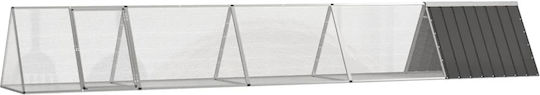 vidaXL 3106448 Galvanized Steel Cage for Rabbits 504.5x80.5x71cm
