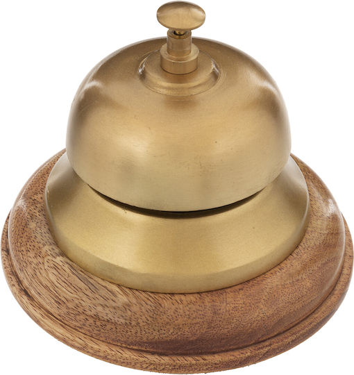 Metallic Bell for Hotel Reception with Diameter 10cm. Gold 1pcs